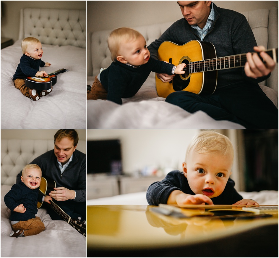 BABY AND DADDY JAM SESSION DARIEN CT IN HOME FAMILY PHOTOS