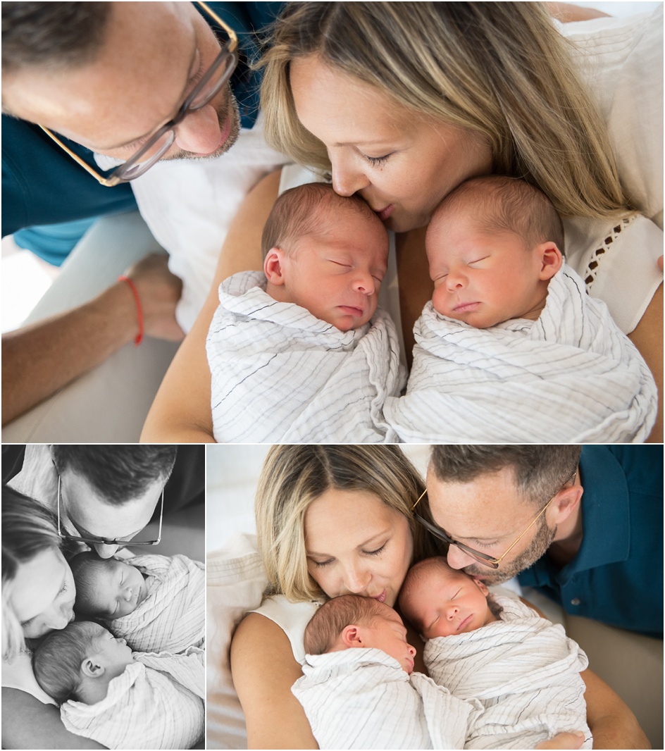 Fairfield county in home twin newborn photography