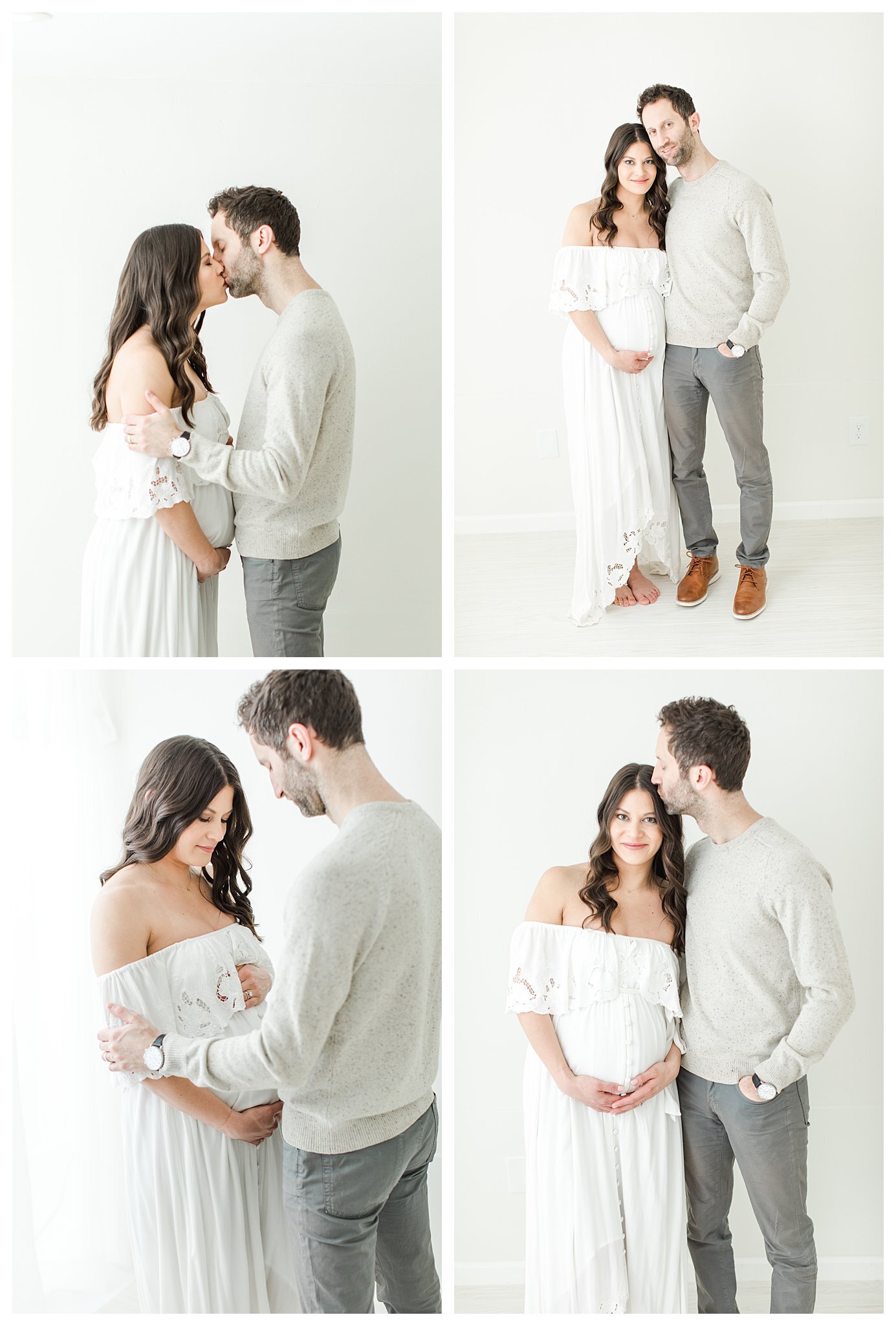 Connecticut Maternity Photographer - studio maternity session with couple