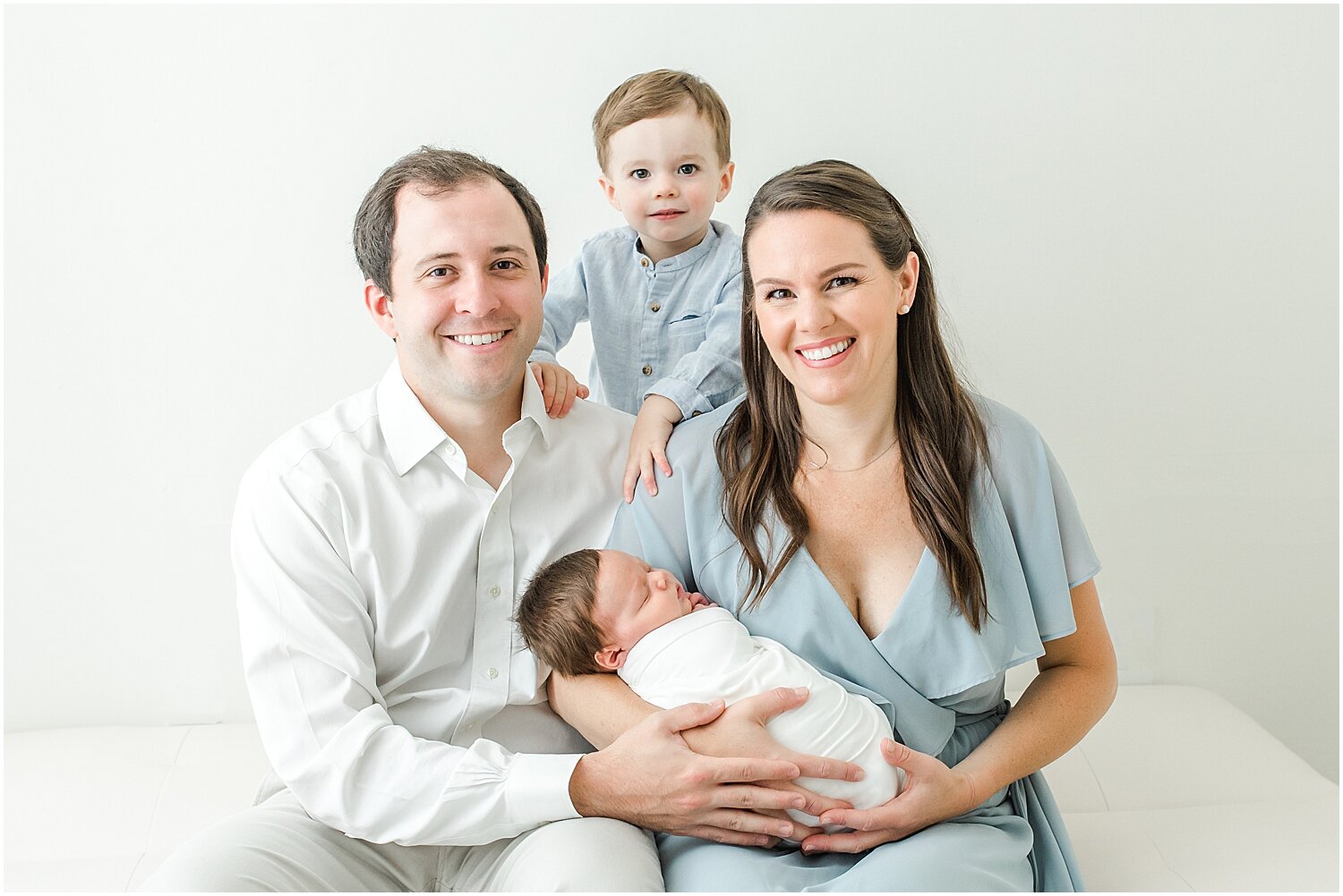 Family newborn photos in Darien, CT Newborn Studio. Photos by Kristin Wood Photography.