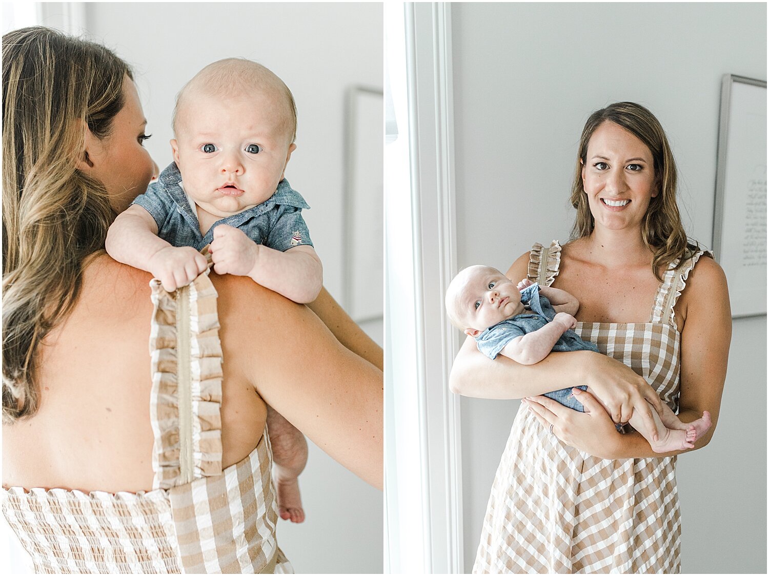 Mom and baby during New Canaan In-Home Newborn Session | Kristin Wood Photography