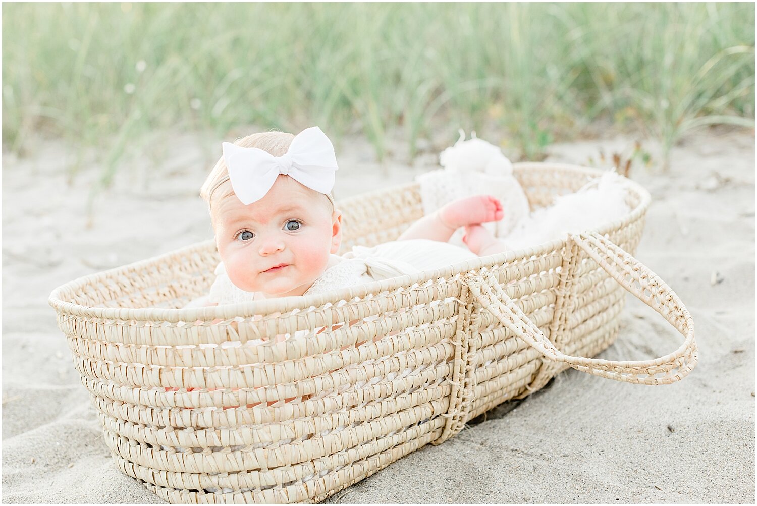 Golden hour sunset family session on the beach in Westport, CT | Kristin Wood Photography