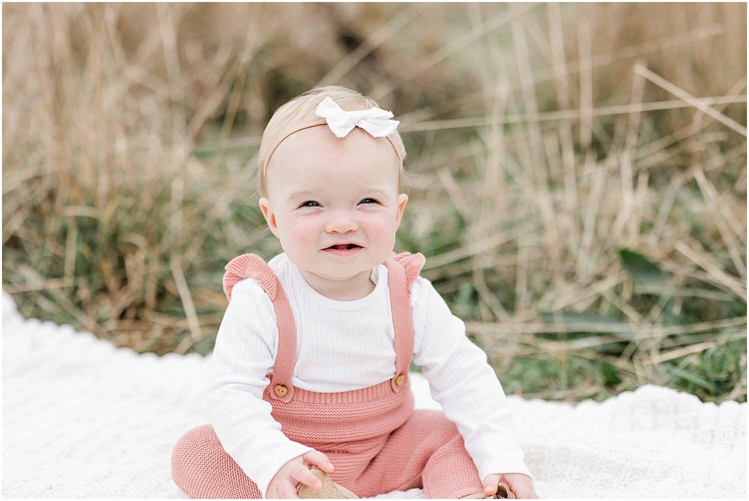 First birthday session at Waveny Park with New Canaan Family Photographer, Kristin Wood Photography.