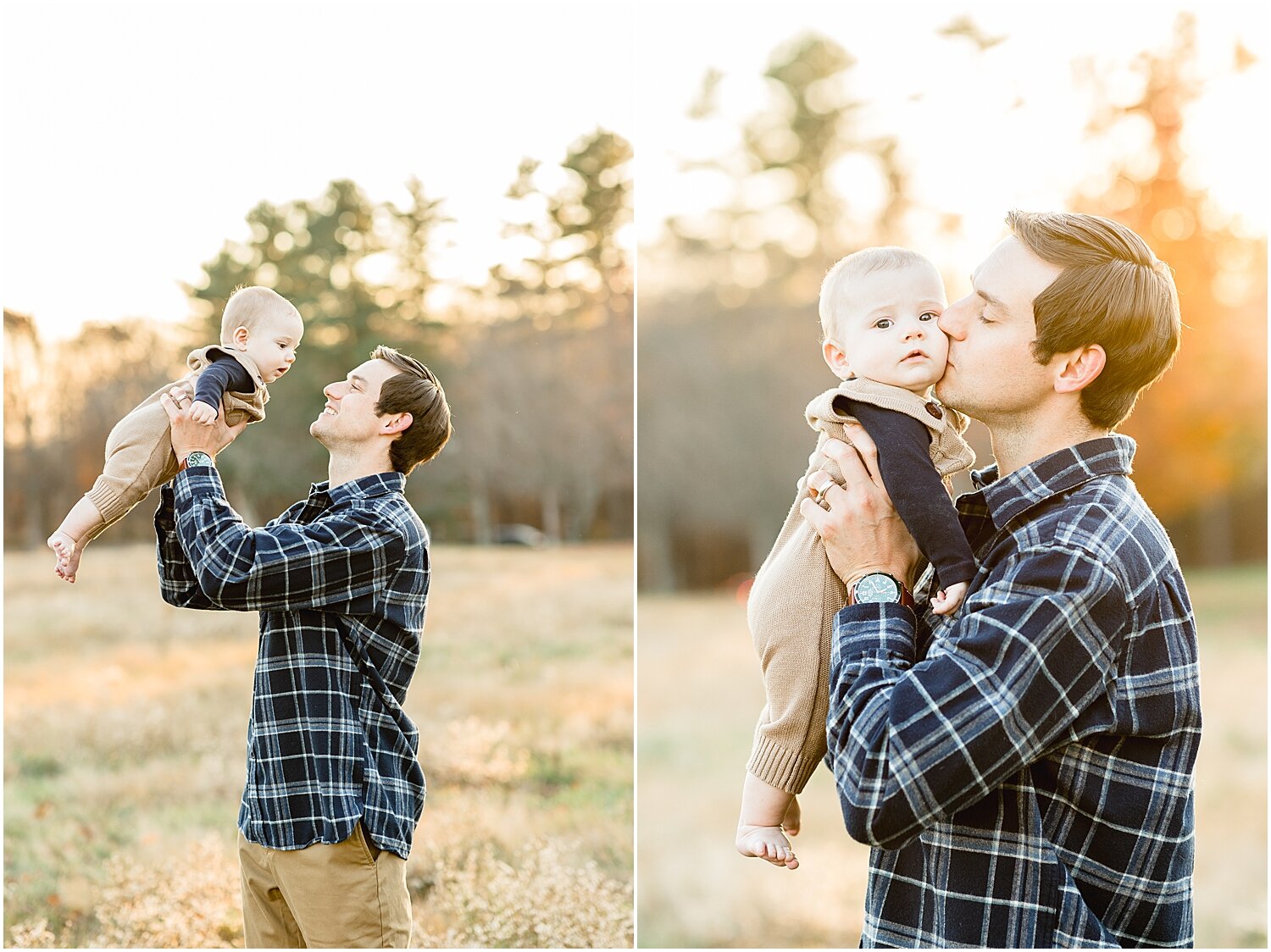 Father and son during family photoshoot at Waveny Park in New Canaaan, CT. Photos by Connecticut Family Photographer, Kristin Wood Photography.