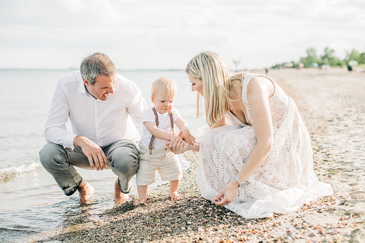 First birthday photoshoot at the beach at Sherwood Island. Photos by Kristin Wood Photography.