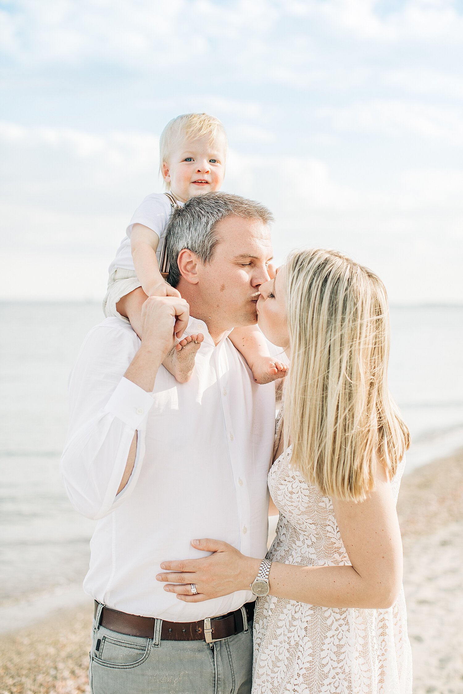 First birthday photoshoot at the beach at Sherwood Island. Photos by Kristin Wood Photography.