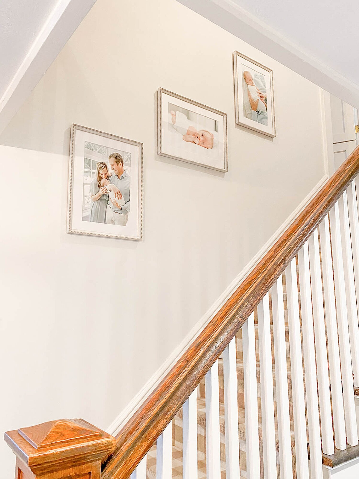 Custom framing in Darien, CT. Photos and frame installation by Connecticut Newborn Photographer, Kristin Wood Photography.