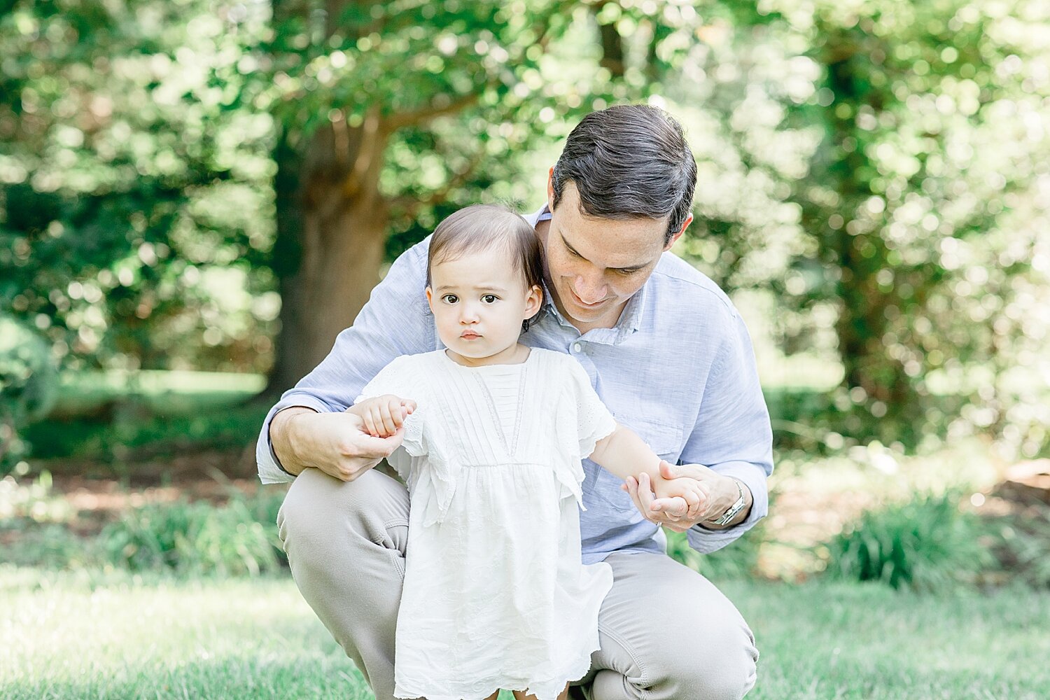 Daddy/daughter photo during family photoshoot with Connecticut Family Photographer, Kristin Wood Photography.