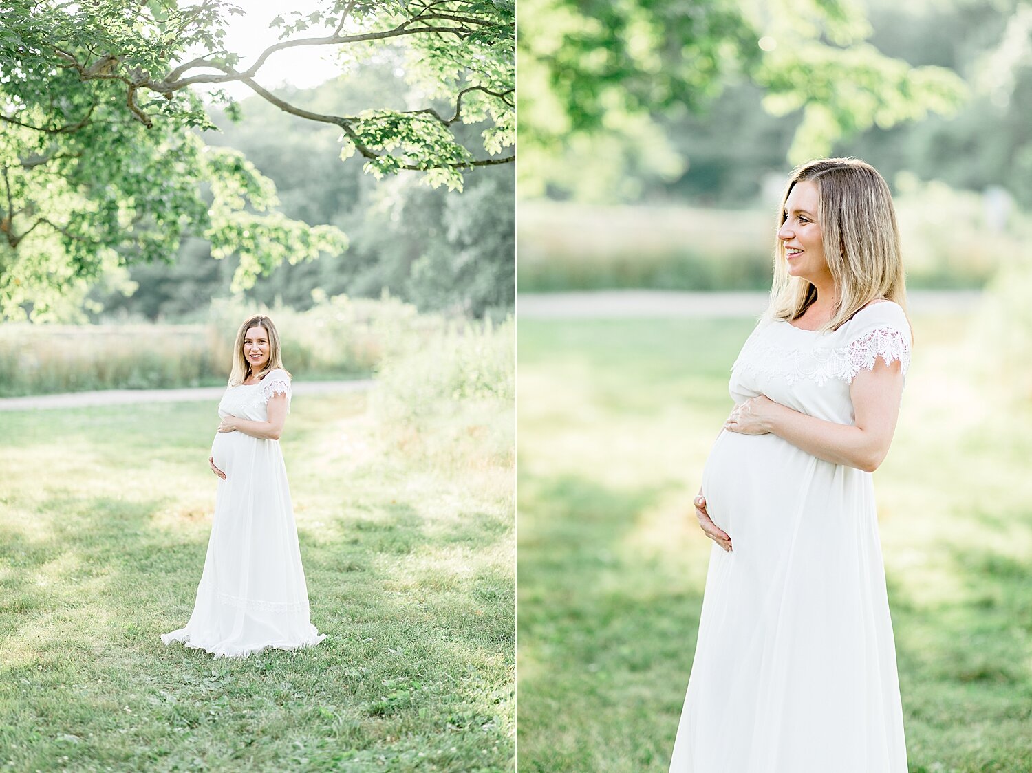 Maternity photoshoot at Waveny Park in Darien, CT. Photos by Kristin Wood Photography. 