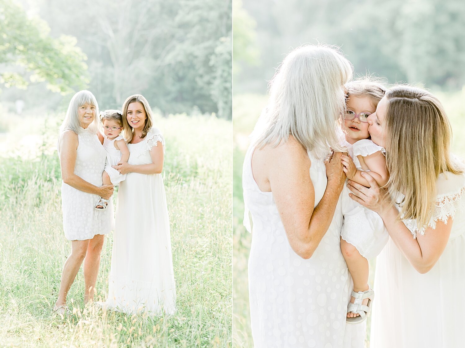 3 generations in one photo during family maternity session. Photos by Kristin Wood Photography. 
