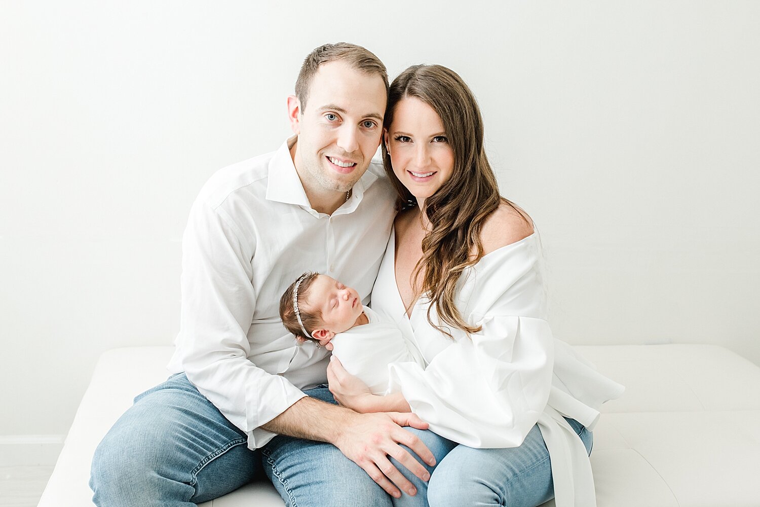Family portrait during newborn session with Kristin Wood Photography.