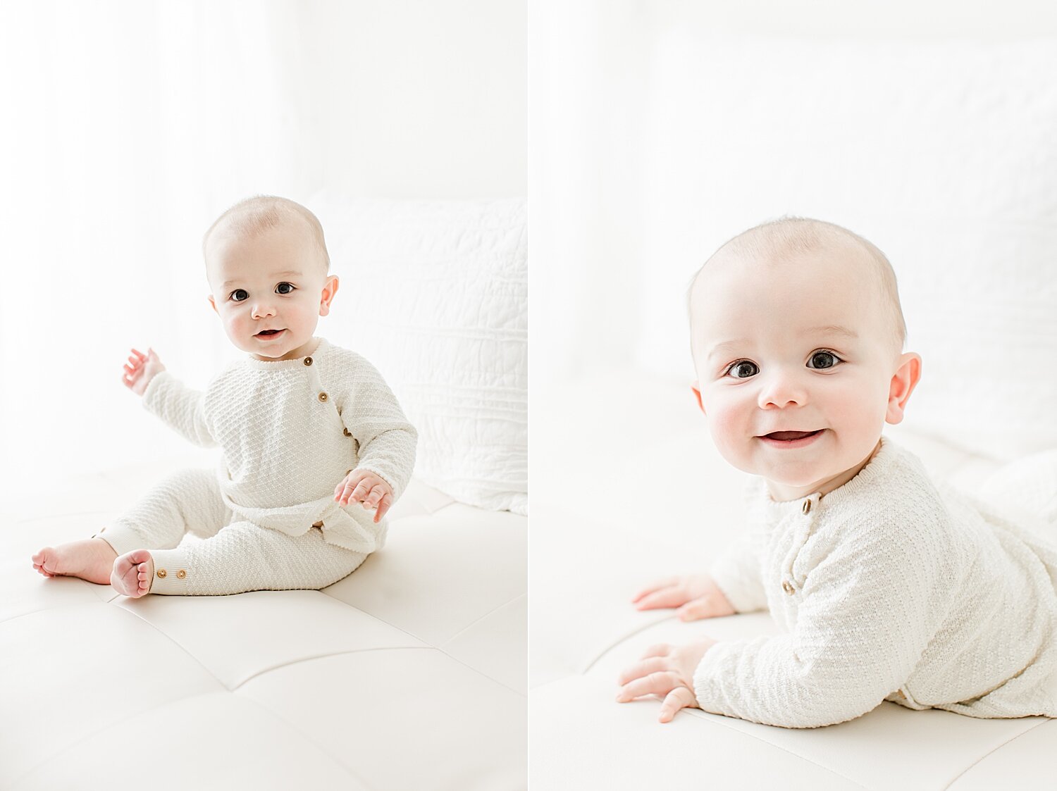 Sitter milestone session in studio in Fairfield County. Photos by Kristin Wood Photography.