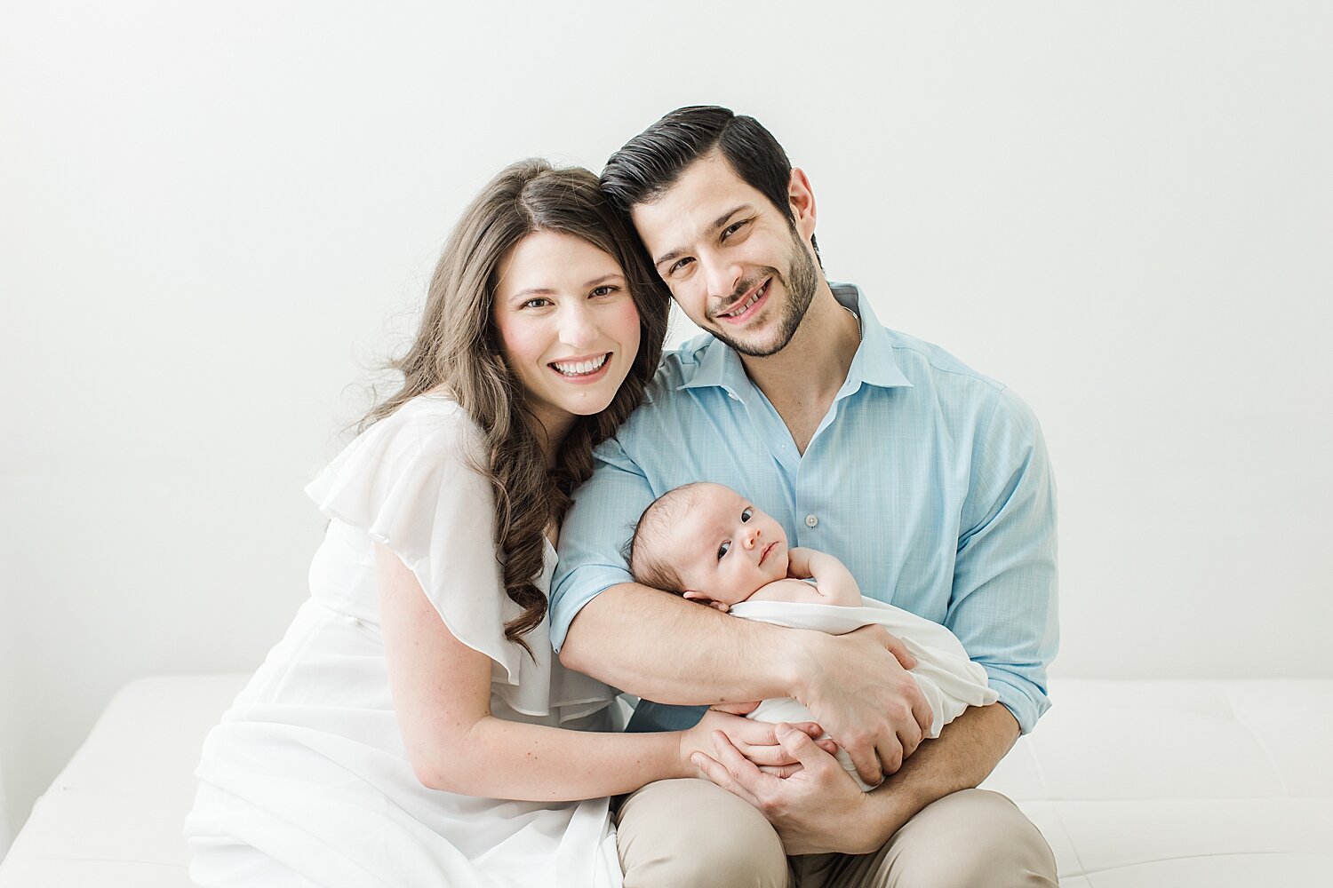 Mom, Dad and newborn baby boy | Kristin Wood Photography