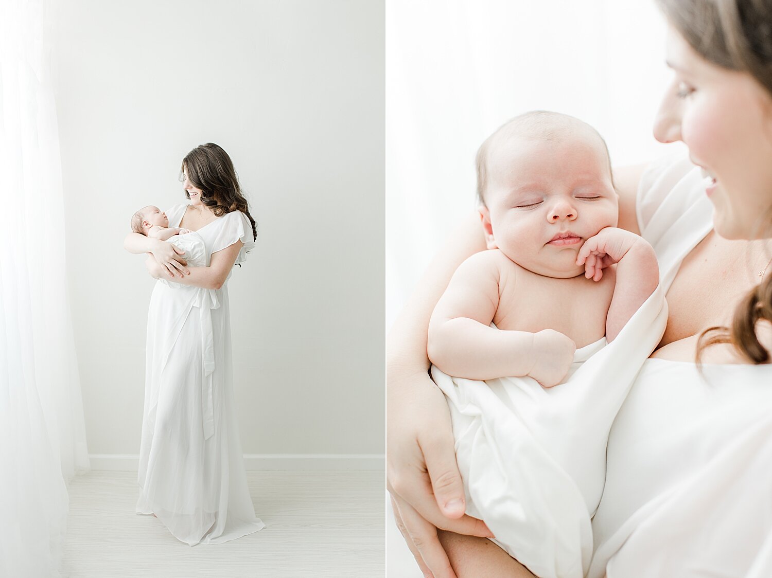 Newborn photoshoot in studio in Fairfield County, CT. Photos by Kristin Wood Photography.