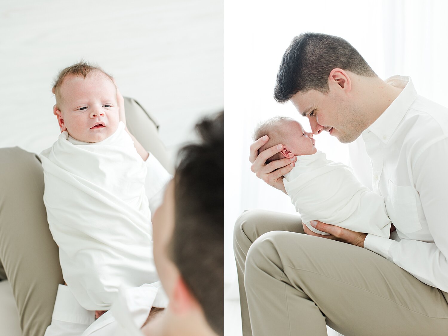 Father and son newborn photos | Kristin Wood Photography