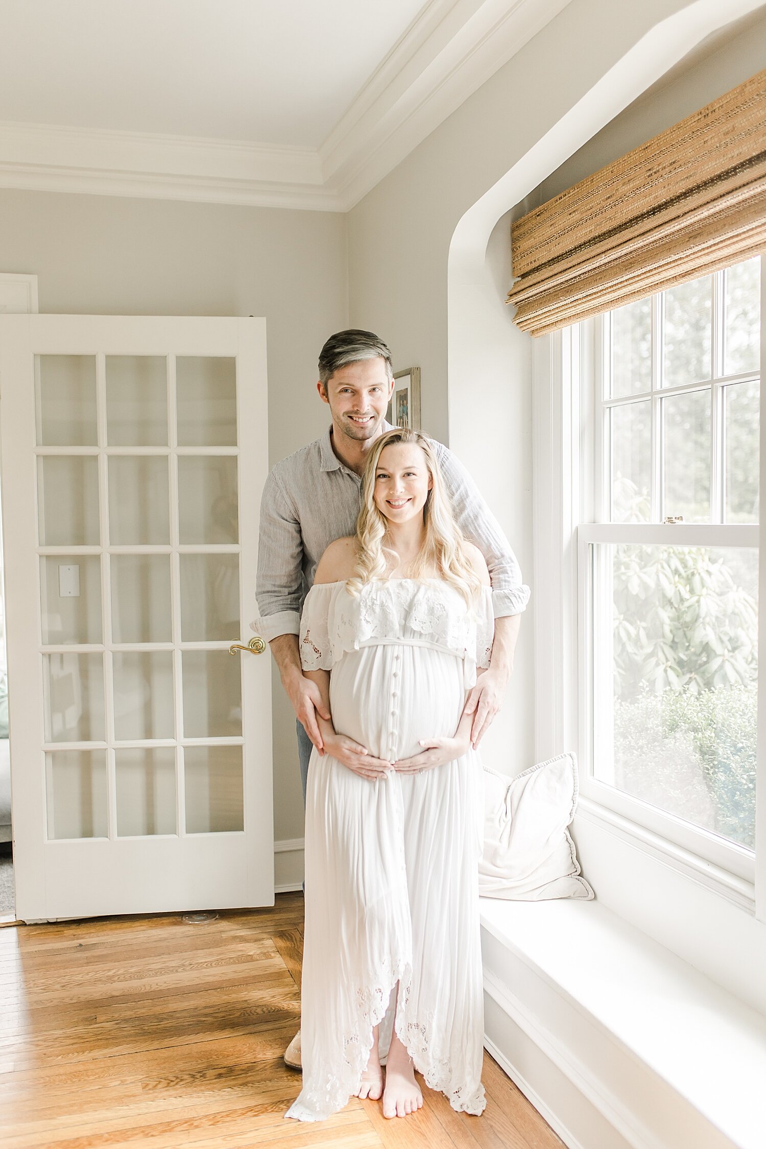 In-Home Maternity Photoshoot in Samford CT with Kristin Wood Photography.
