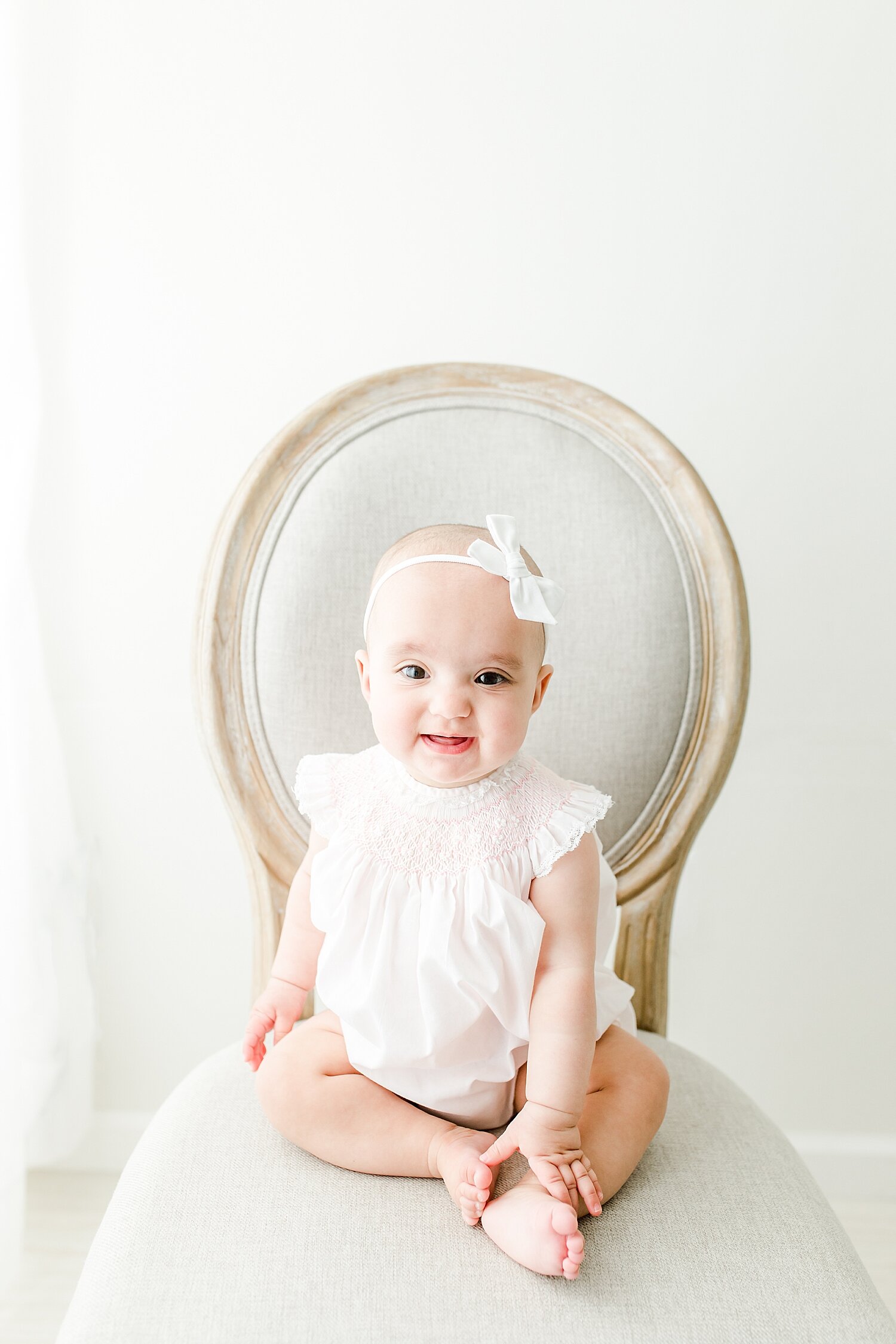 Classic baby portrait in studio in Darien, CT. Photo by Kristin Wood Photography.