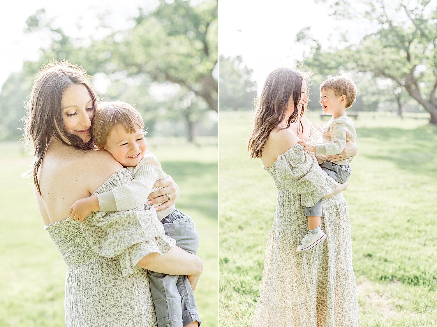 Mom hugging her son | Kristin Wood Photography