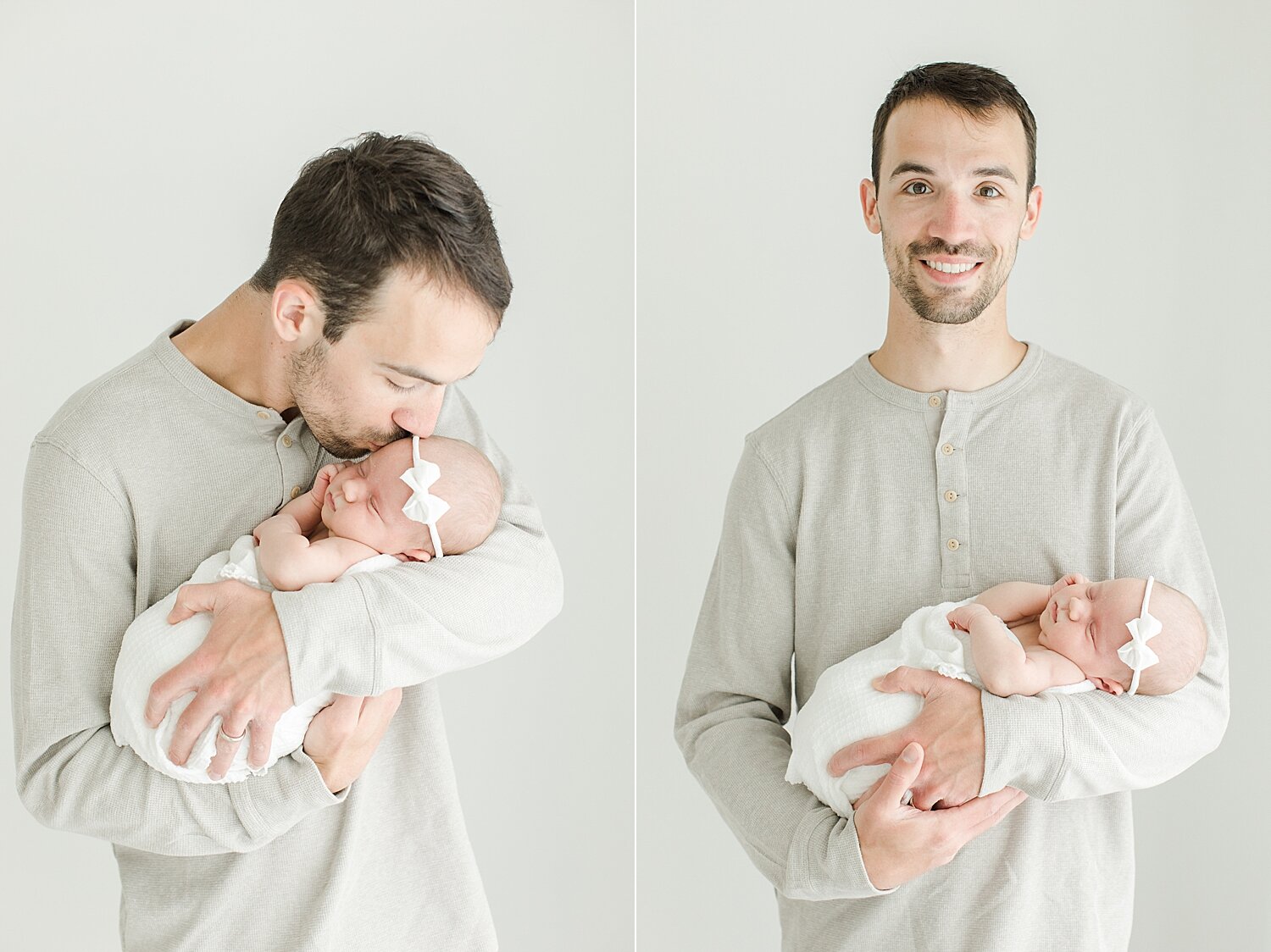 Dad holding his baby girl | Kristin Wood Photography