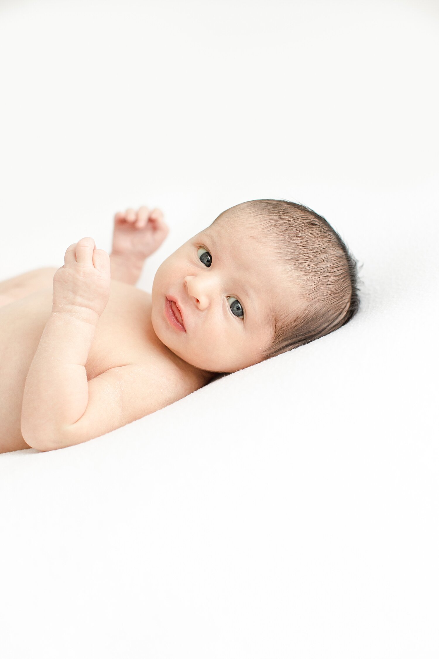 Newborn session for baby boy in studio with CT Newborn Photographer, Kristin Wood Photography.
