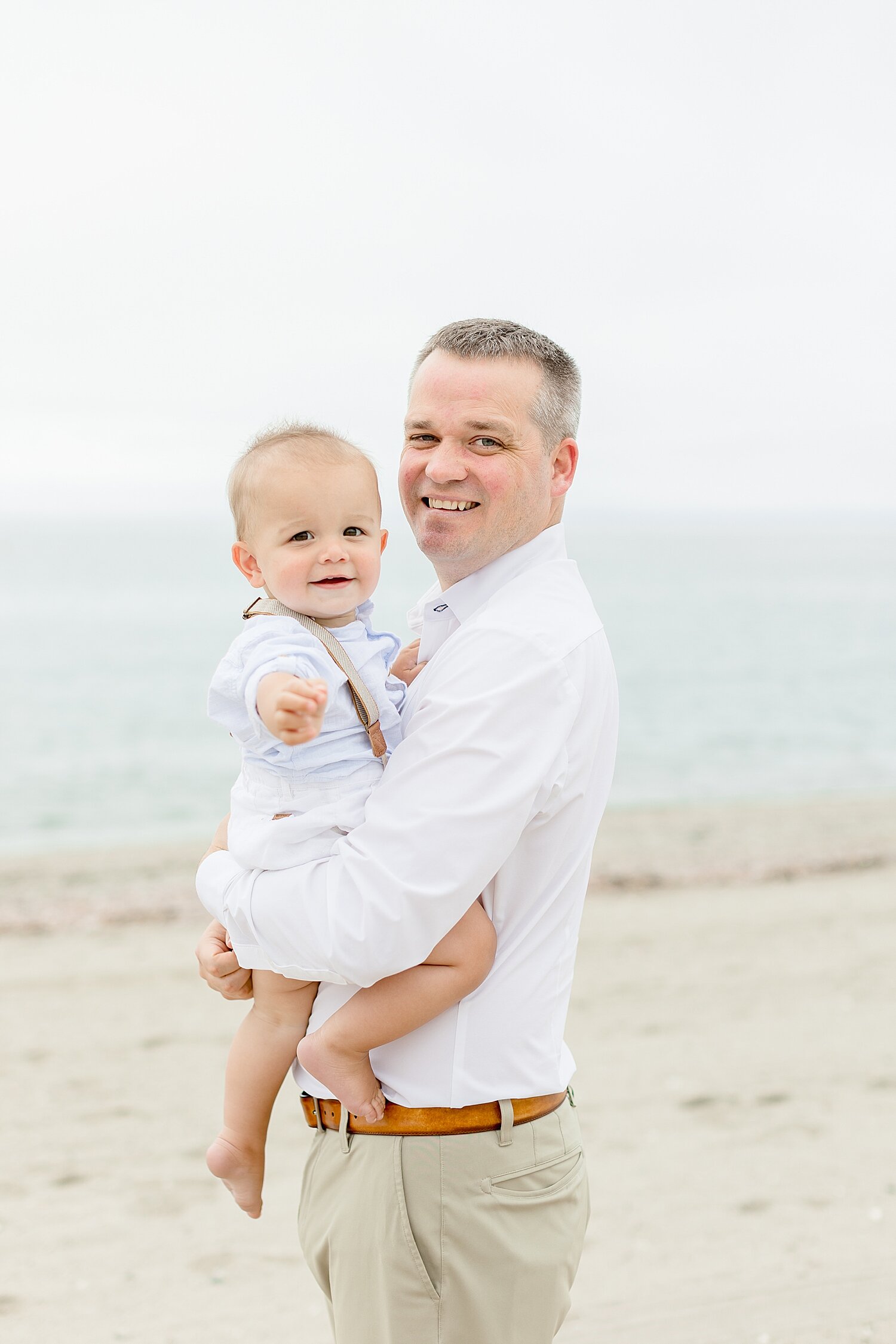 Father and son photos on the beach | Kristin Wood Photography