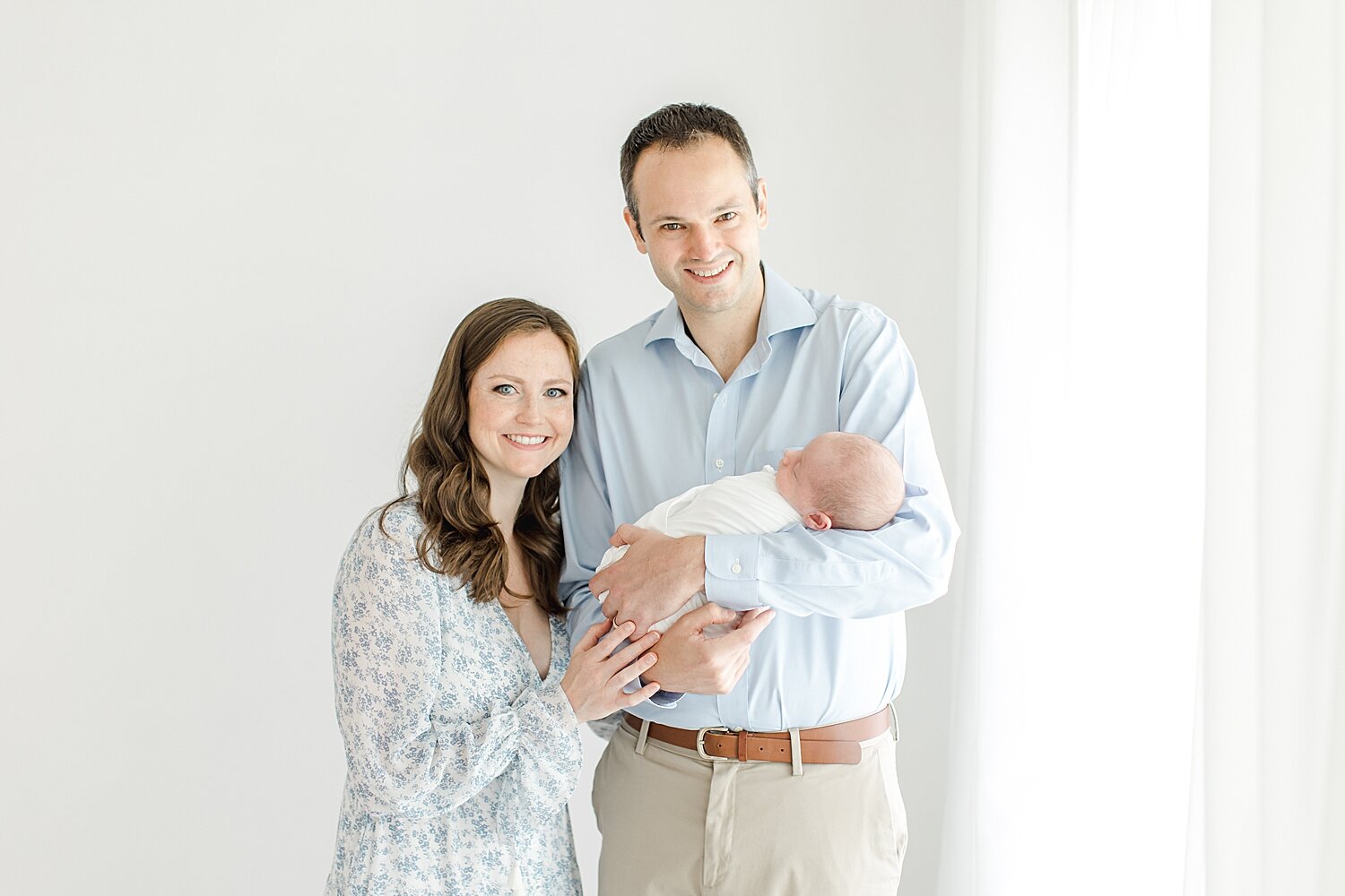 Family portraits in newborn studio in CT with Kristin Wood Photography.