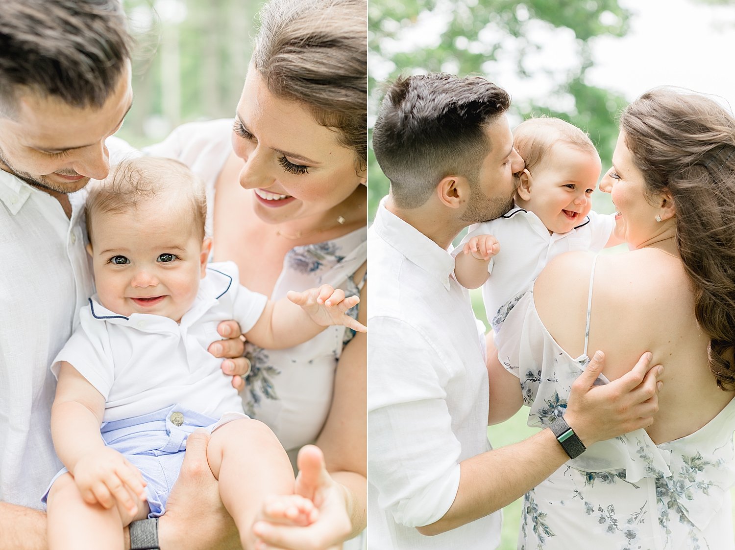 Mom and Dad with 8 month old son | Kristin Wood Photography