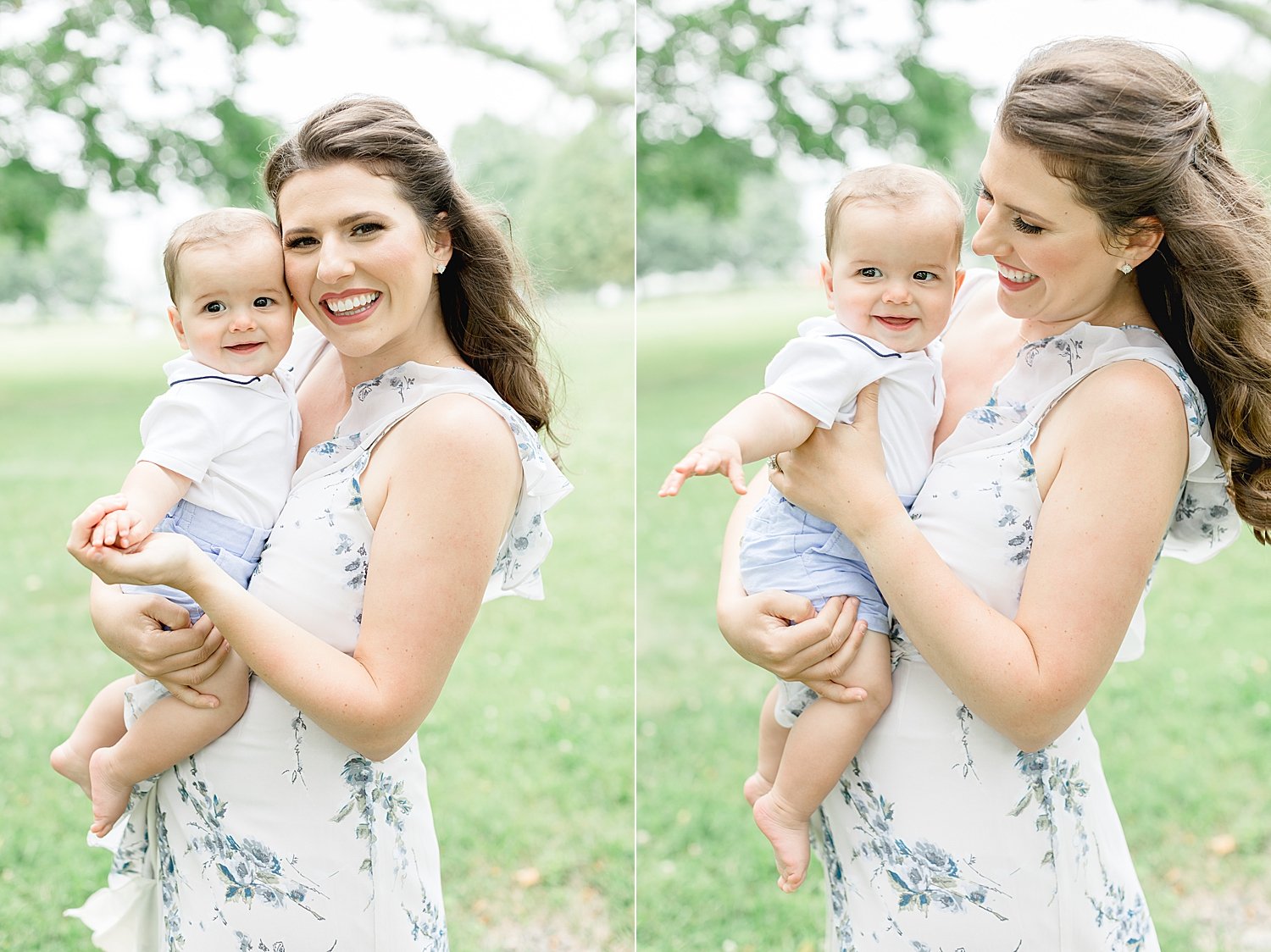 Mom holding her son for photos with Kristin Wood Photography.