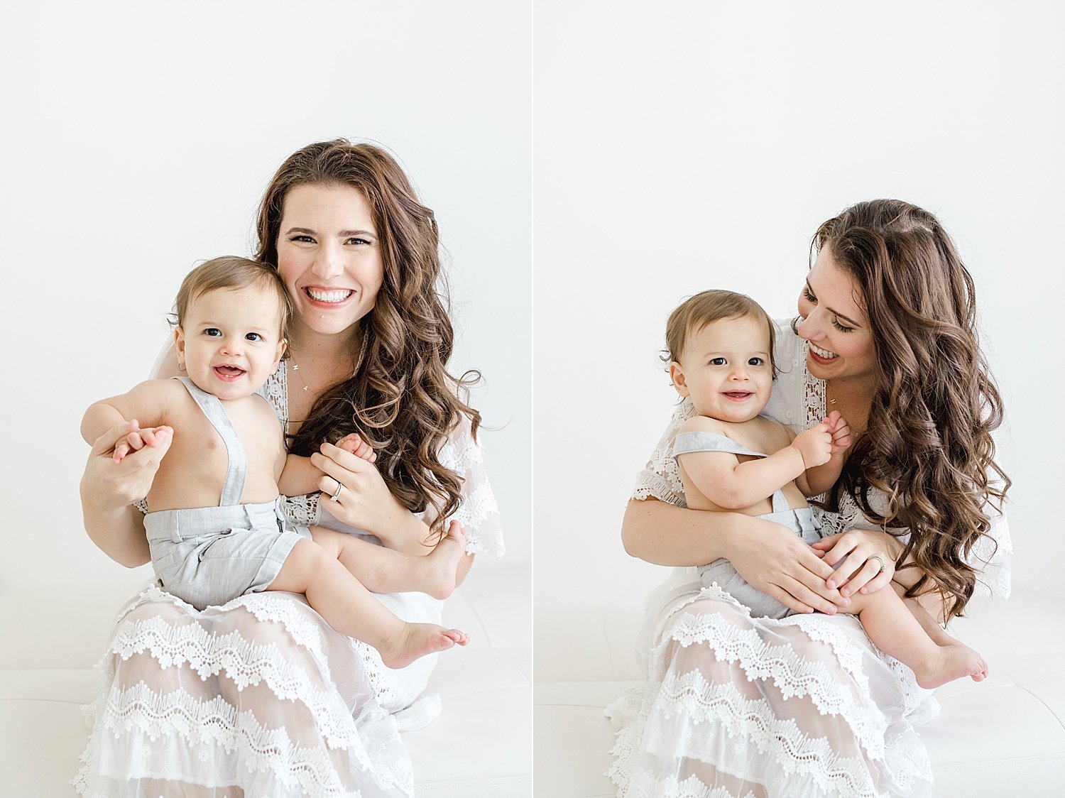Why You Should Hire a Photographer for Your Baby's First Year | Mom with son during first birthday photoshoot | Kristin Wood Photography