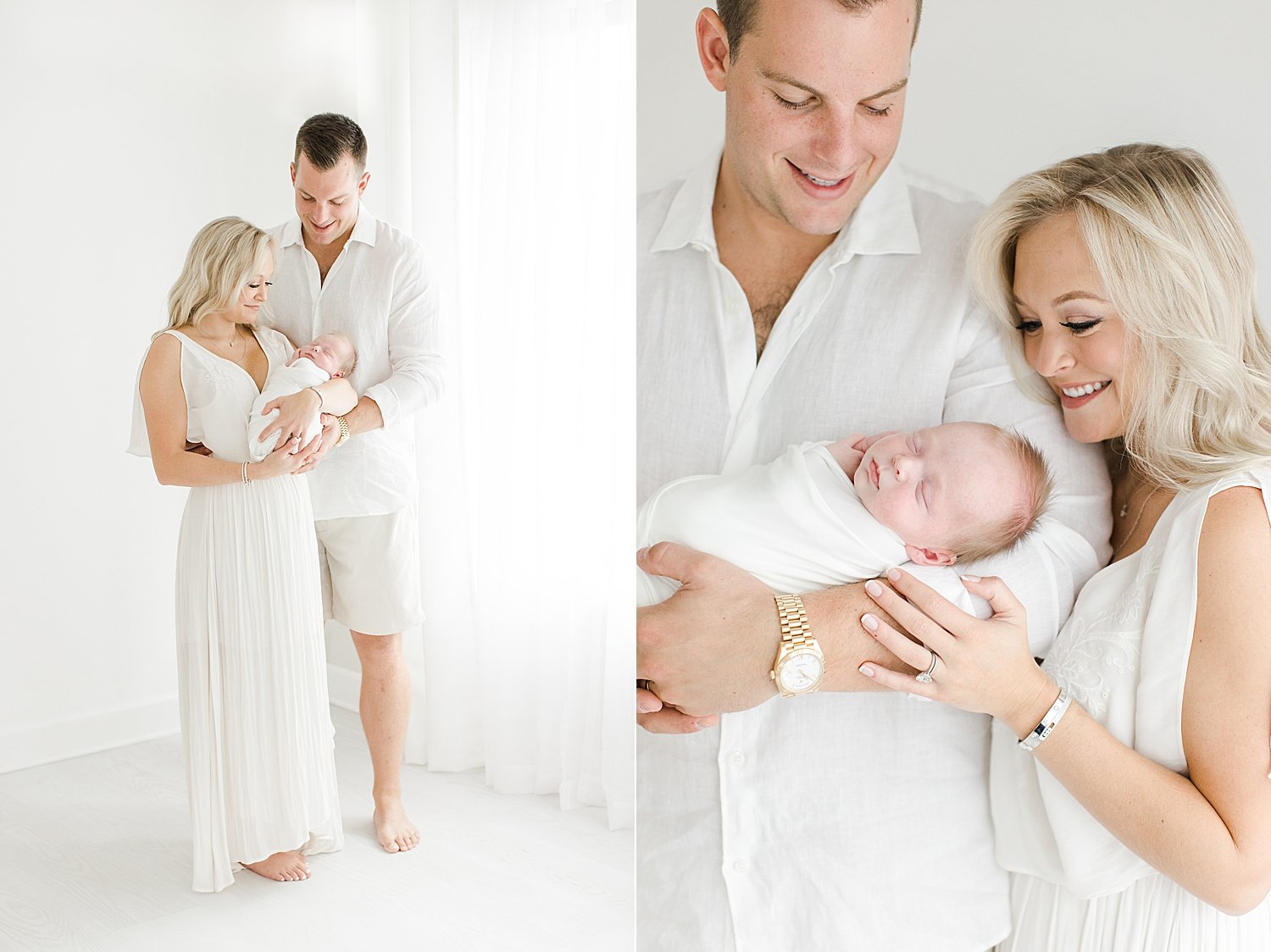 New parents holding their newborn son | Kristin Wood Photography