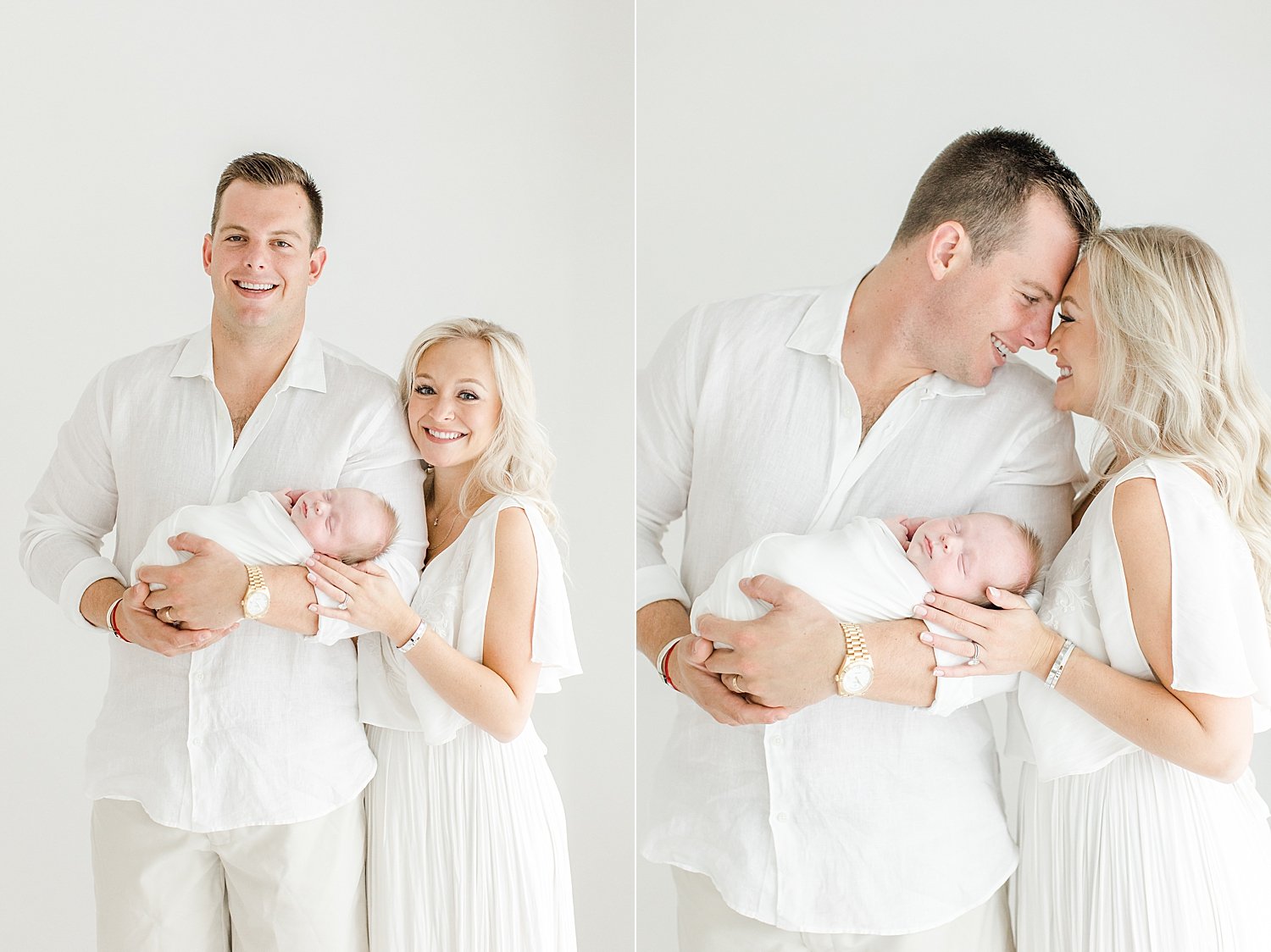 New parents holding their newborn son | Kristin Wood Photography