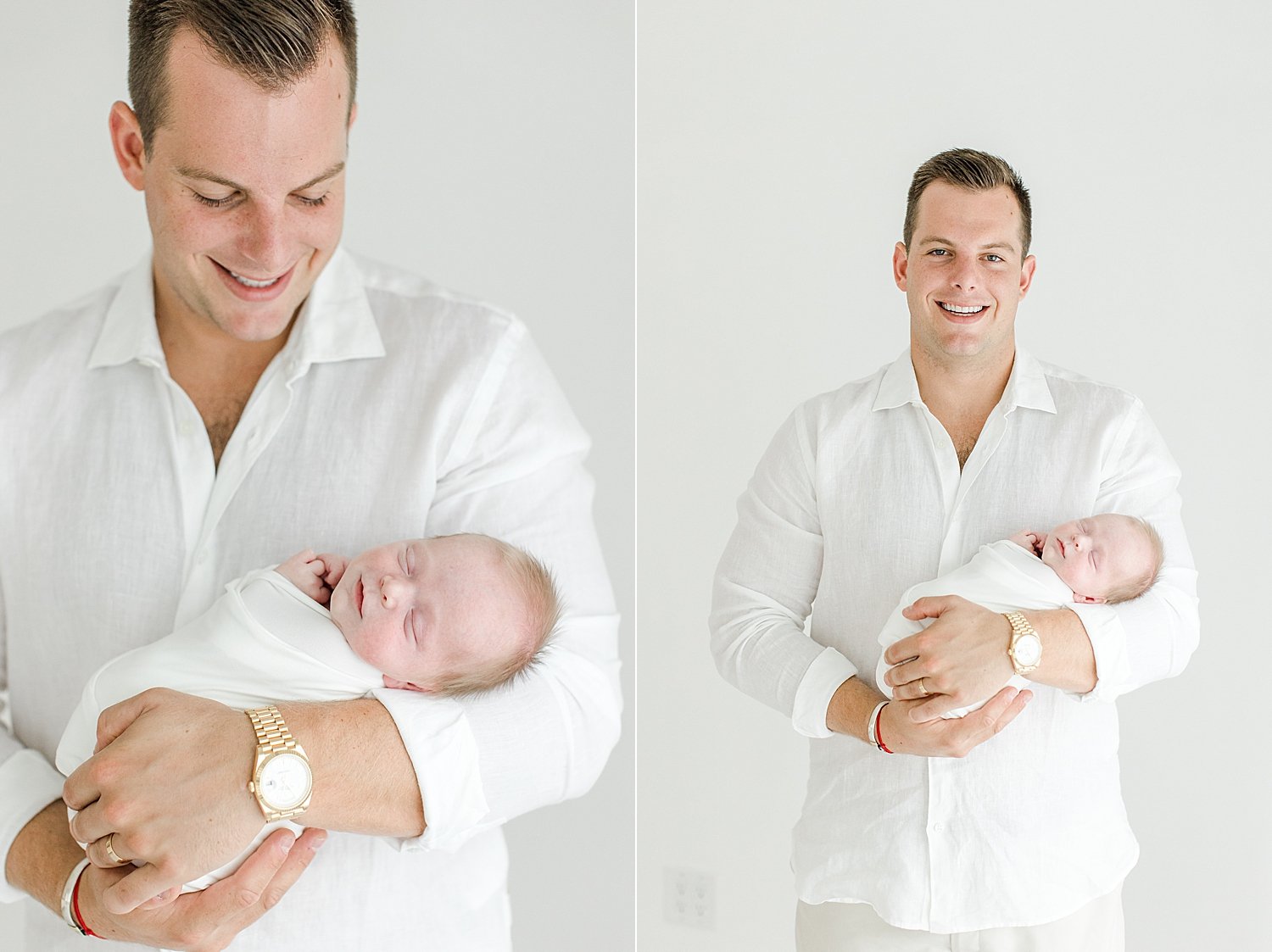 Dad holding his baby boy | Kristin Wood Photography
