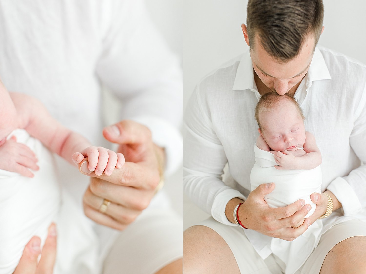 Mom, Dad and son during newborn session in studio in Fairfield County, CT | Kristin Wood Photography