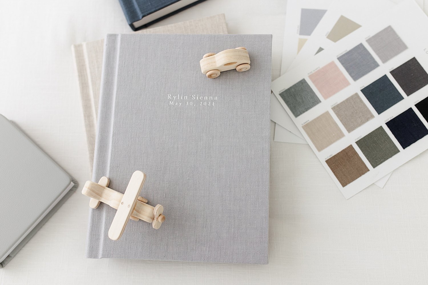 Custom-designed heirloom albums by CT Newborn and Family Photographer, Kristin Wood Photography.