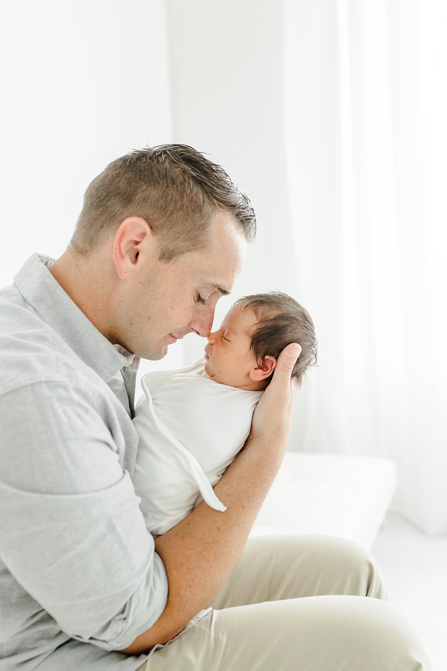 Dad nose-to-nose with his son | Kristin Wood Photography