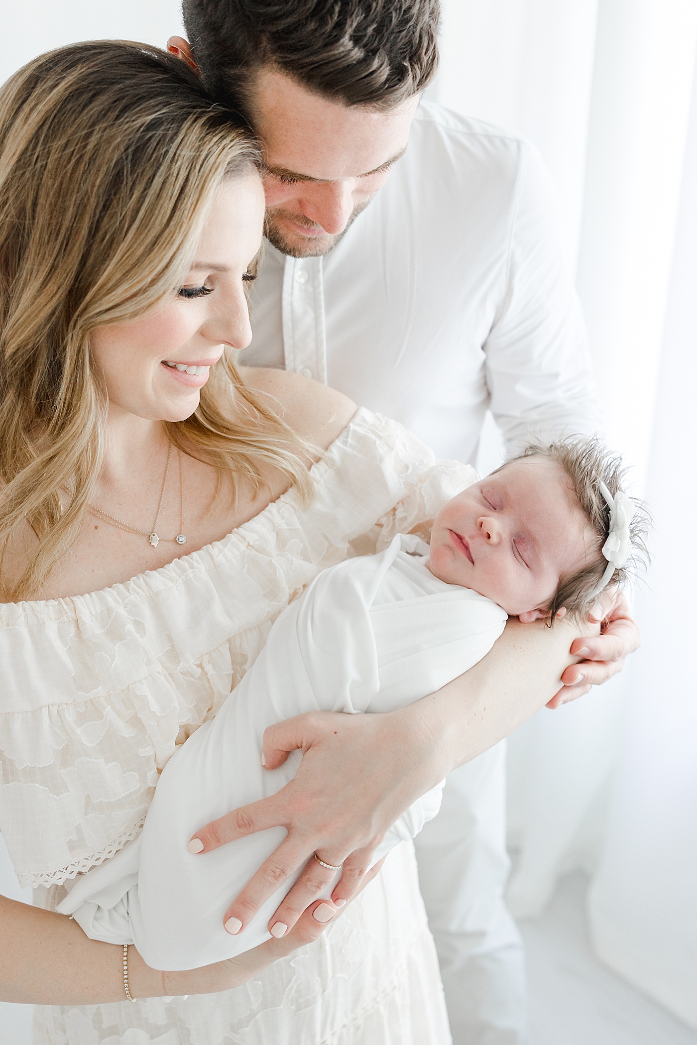 Studio newborn session for first-time parents and baby girl | Kristin Wood Photography
