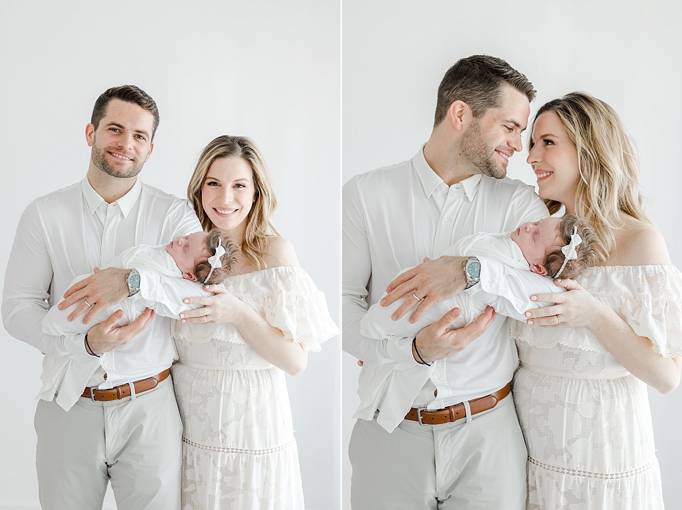 Studio newborn session for first-time parents and baby girl | Kristin Wood Photography