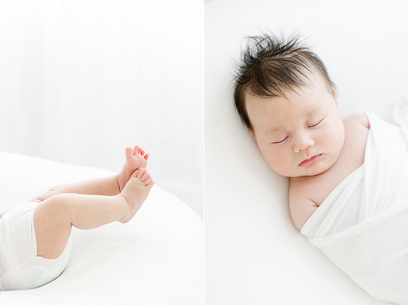 Newborn session for baby boy in studio in Westport, CT | Kristin Wood Photography