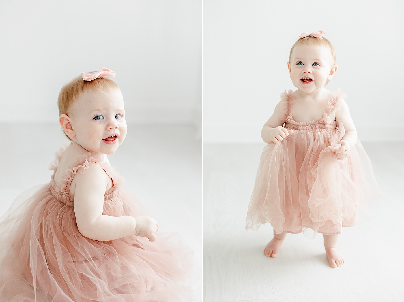 One year old photoshoot in studio in Westport, CT with Kristin Wood Photography.