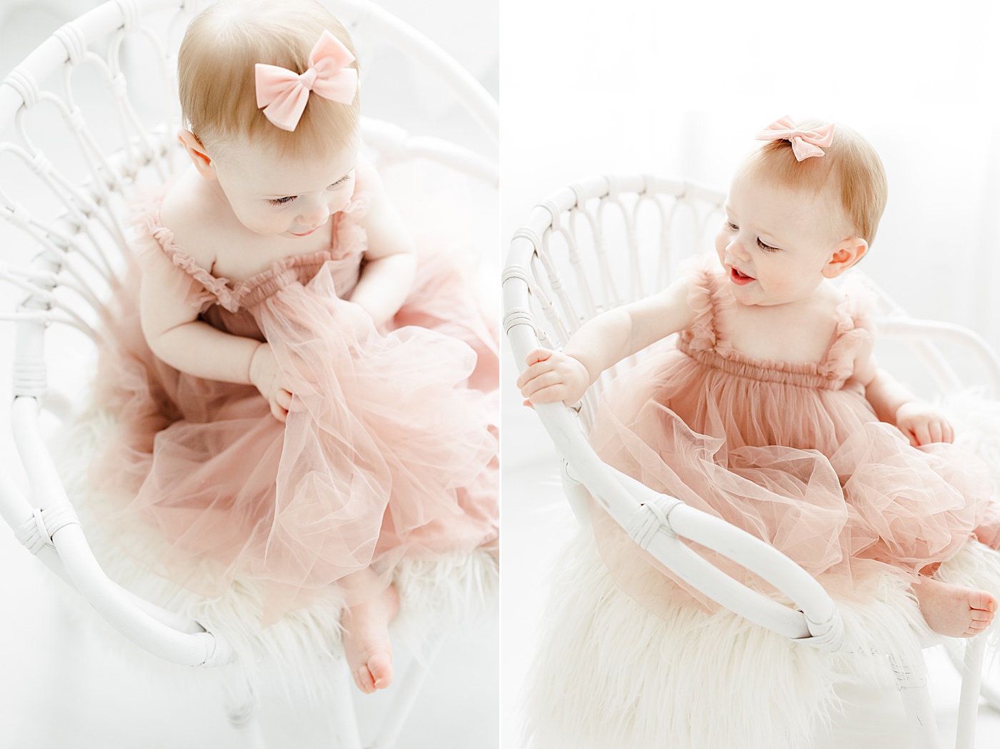 One year old photoshoot in studio in Westport, CT with Kristin Wood Photography.