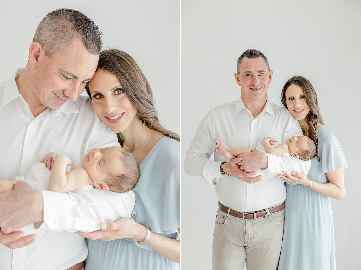 Mom and Dad with their newborn son during photos with Kristin Wood Photography.