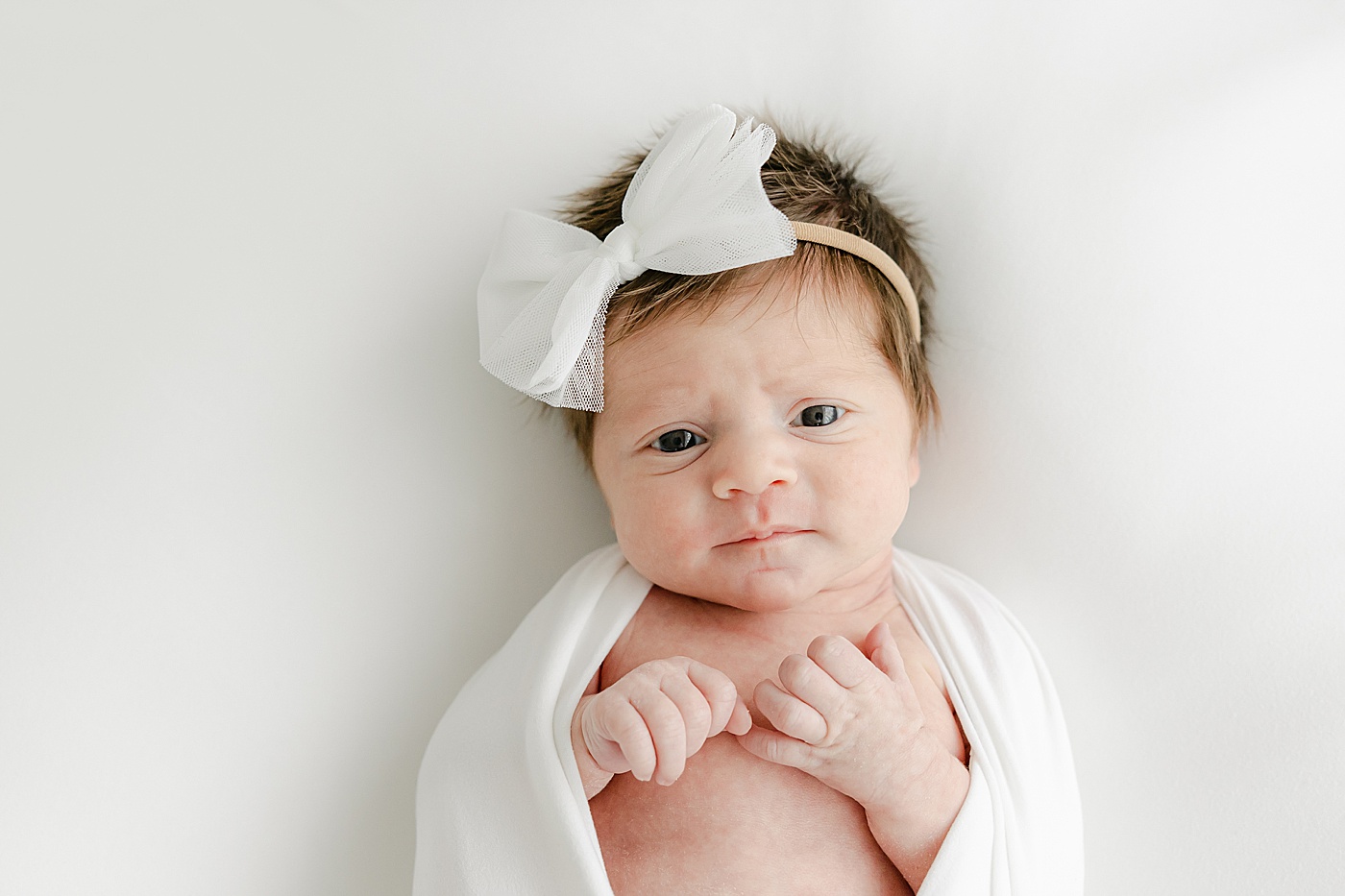 Studio newborn photoshoot for baby girl | Kristin Wood Photography