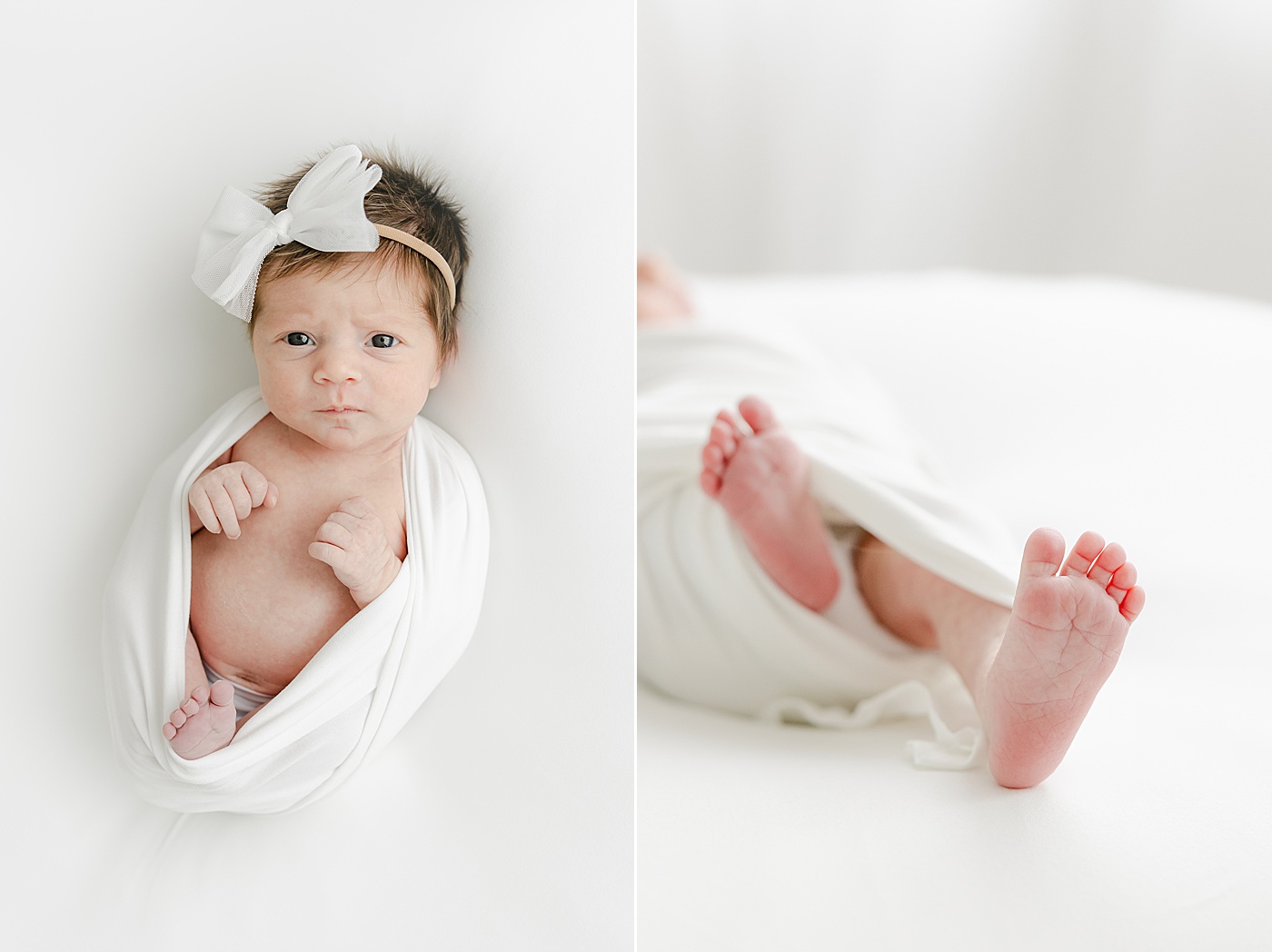 Studio newborn photoshoot for baby girl | Kristin Wood Photography