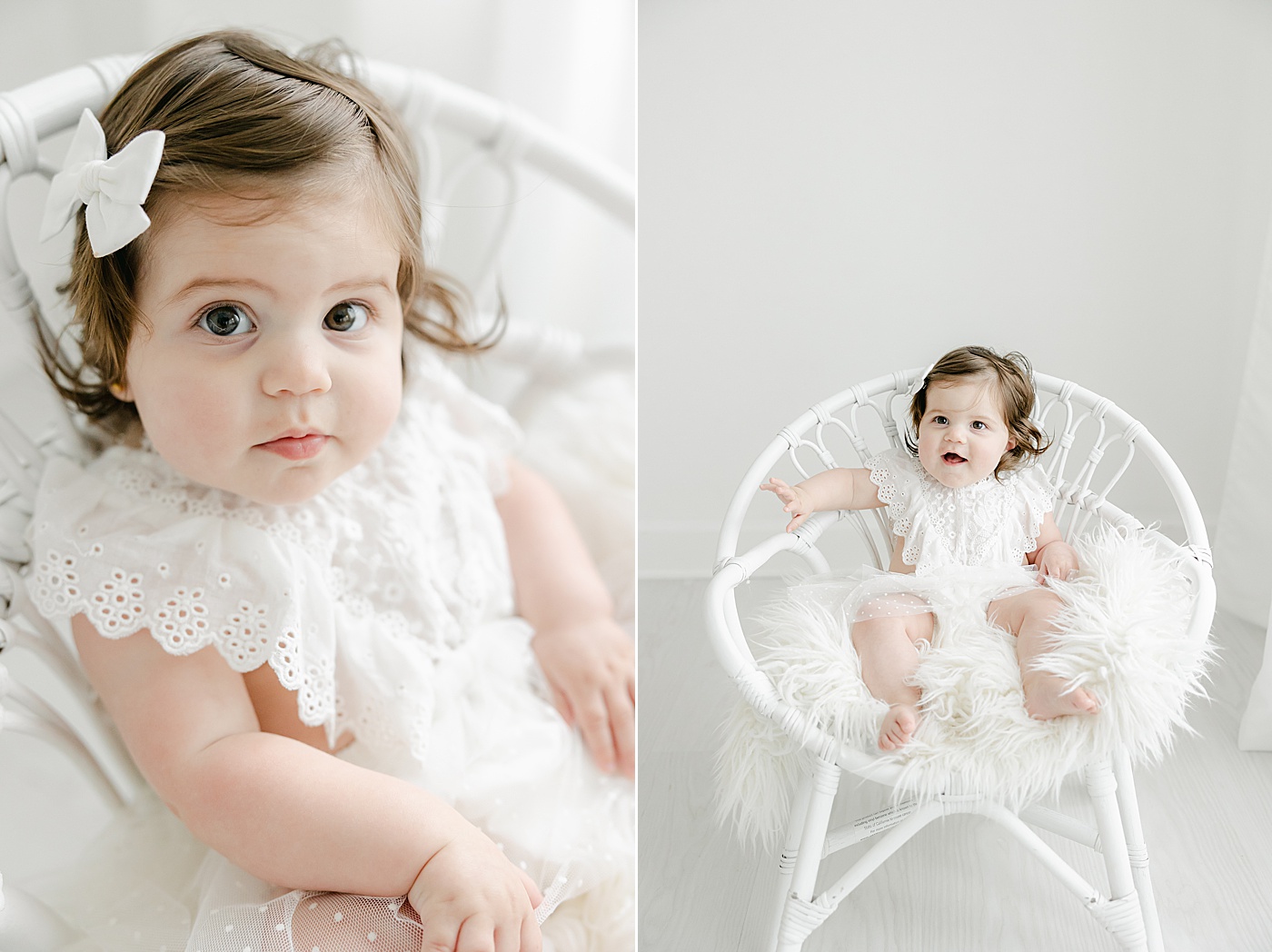 6 month milestone photoshoot for baby girl | Kristin Wood Photography