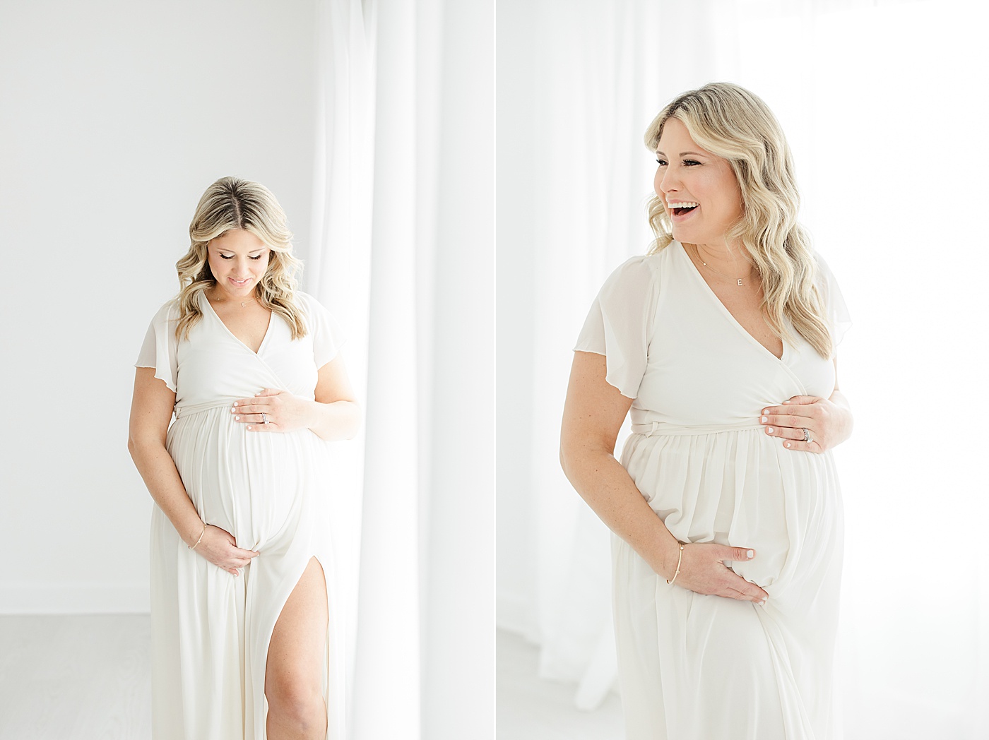 Studio maternity session for expecting mom in Westport, CT | Kristin Wood Photography